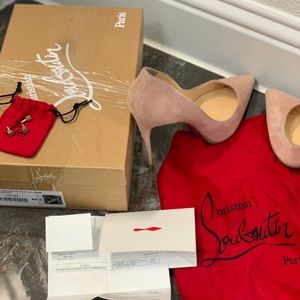 Christian louboutin velour heels